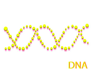 Wall Mural - Abstract structure of human DNA. Vector DNA.
