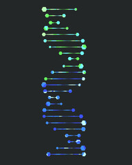 Wall Mural - Abstract structure of human DNA. Vector DNA.