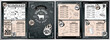 Steakhouse, barbecue grill bar menu template - A3 to A4 card (sides, soups, platters, drinks, desserts, sets)
