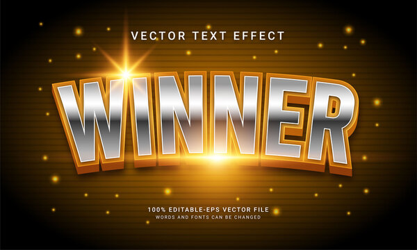 Winner editable text effect