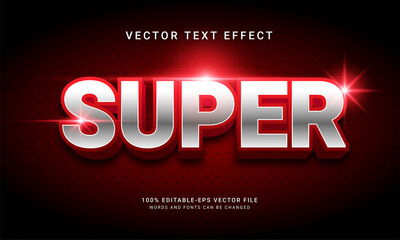 Wall Mural - Super editable text effect themed elegant red color