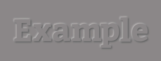the word example text inscribed in paper style.