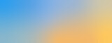 Fototapeta Zachód słońca - Vector banner of abstract blue orange gradient natural background as sunset sky