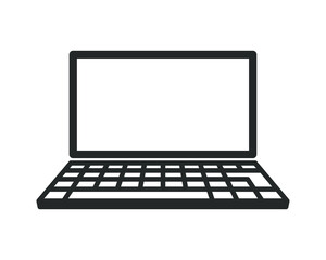 Poster - Laptop icon. Portable computer symbol. Office device logo sign. Vector illustration image. Isolated on white background.