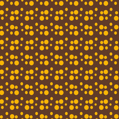 Poster - Yellow dots vector seamless repeat pattern print background