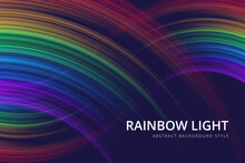 Abstract Curve Rainbow Motion Light Background Vector Design