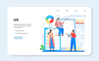 Poster - UX UI designer web banner or landing page. App interface improvement