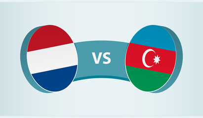 Canvas Print - Netherlands versus Azerbaijan, team sports competition concept.