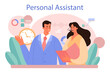 Businessperson personal assistant concept. Professional help and support
