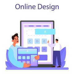 Poster - responsive web design online service or platform. adaptive content