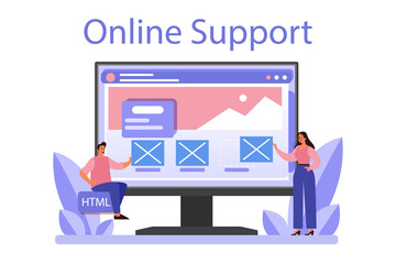 Poster - Website prototyping online service or platform. Web page modeling