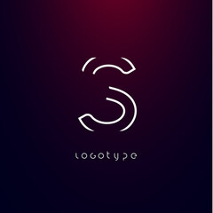 Aufkleber - Futurism style letter S. Minimalist type for modern futuristic logo, elegant cyber tech monogram, digital device and hud graphic. Minimal style symbol, vector design
