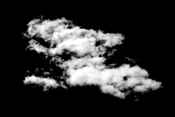 Poster - white natural clouds isolated on a black background