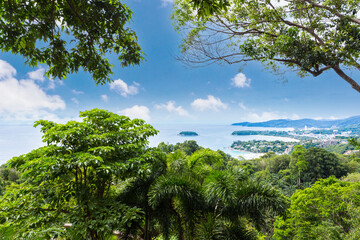 Wall Mural - View point of Karon Beach, Kata Beach at Thailand.