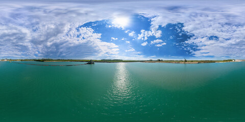 dredge lake in germany between eich and ibersheim 360° x 180° airpano