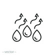 dry icon, humidity or steam, air lines, vector illustration eps10