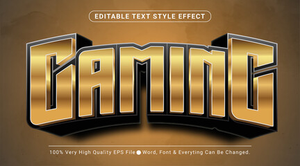 Leinwandbilder - Gaming Golden luxury style text effect, editable Text Effect