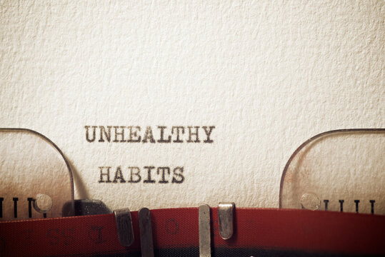 Unhealthy habits concept