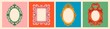 © Dariia - Set of various decorative Frames or borders. Different shapes. Photo or mirror frames. Vintage, retro design. Elegant, modern style. Hand drawn trendy Vector illustration. All elements are isolated