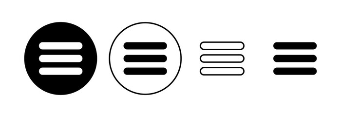 Menu Icon set. web menu icon. hamburger menu symbol