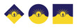 mesa flag icon set. vector illustration isolated on white background