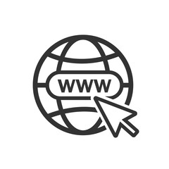 Wall Mural - website icon. vector www icon