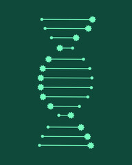 Wall Mural - Abstract structure of human DNA. Vector DNA.