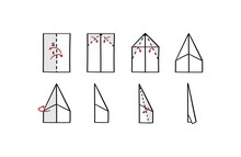 How To Make A Paper Airplane Instruction - Isolated Vector Illustration