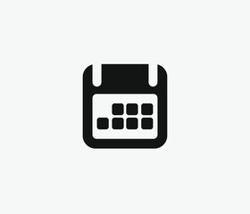 Poster - Calendar vector icon.  Editable stroke. Symbol in Line Art Style for Design, Presentation, Website or Apps Elements, Logo. Pixel vector graphics - Vector