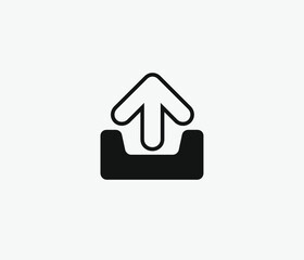 Poster - Upload vector icon.  Editable stroke. Symbol in Line Art Style for Design, Presentation, Website or Apps Elements, Logo. Pixel vector graphics - Vector