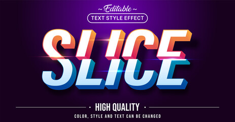 Leinwandbilder - Editable text style effect - Slice text style theme.