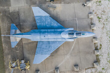 Vincennes, United States - 18 July 2020: Aerial View Of A Jet Airplane At Indiana Military Museum In Vincennes, United States.