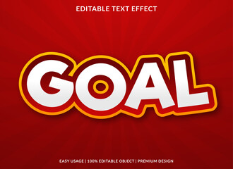 Poster - goal text effect editable template design with abstract style and modern concept