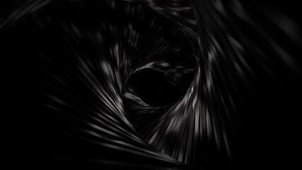 Wall Mural - ultra hd 4k video animation of abstract metallic pattern curved structure tunnel seamless loop motio