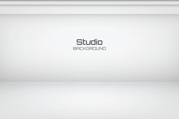 Wall Mural - white and gray showroom and studio backdrop background