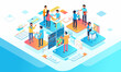 © yisar - Business management process isometric illustration