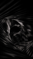 Wall Mural - 3d illustration graphic 1080-1920 phone background of abstract metallic pattern curved structure tun