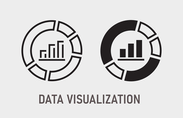 Poster - data visualization icon on white background. vector illustration.