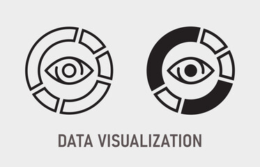 Poster - data visualization icon on white background. vector illustration.