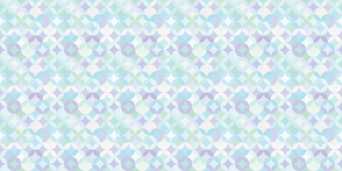 Poster - Blue mosaic seamless repeat pattern background