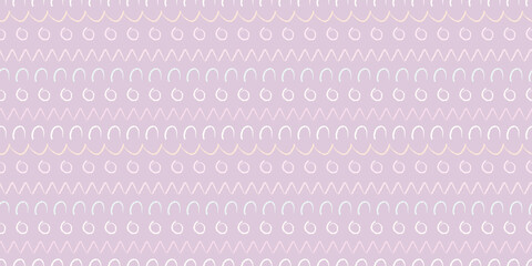 Poster - Purple doodle seamless repeat pattern background