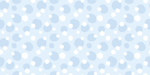 Poster - Blue abstract circles seamless repeat pattern background