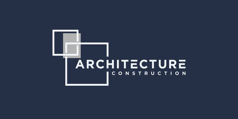 Wall Mural - Set logo architecture with line concept logo inspiration