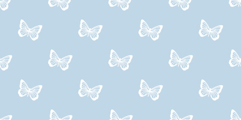 Poster - Butterfly seamless repeat pattern design