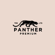 premium black panther vector logo illustration design