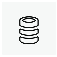 Poster - Database vector icon. Editable stroke. Symbol in Line Art Style for Design, Presentation, Website or Apps Elements, Logo. Pixel vector graphics - Vector