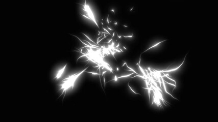 Canvas Print - Abstract colorless lighting effect. Chaotic light streaks splashes motion