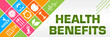 Health Benefits Health Symbols Colorful Left Triangles 