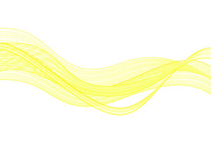 Abstract yellow wavy lines. Abstract template background