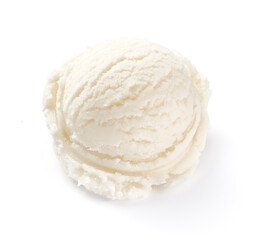 Aufkleber - Ice cream isolated. Ice cream for package design. Scoop of ice cream on white background.